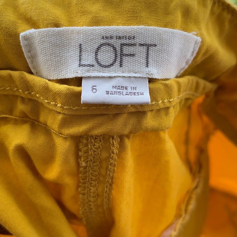 Ann Taylor Loft Mustard Yellow Cuffed Cargo Shorts - Picture 5 of 6